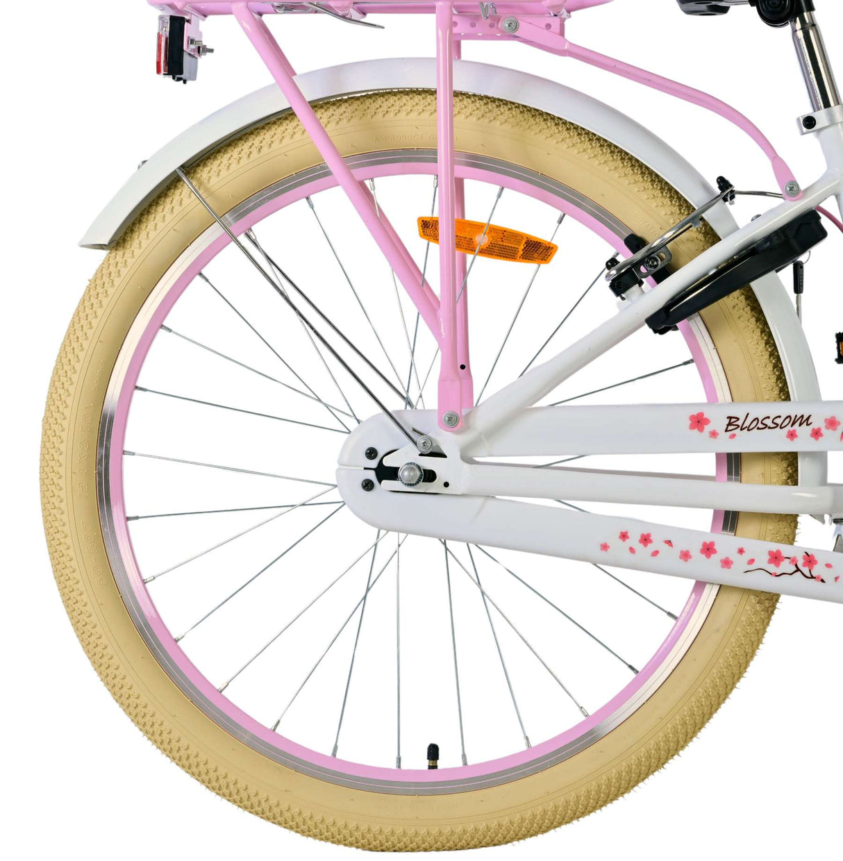 Vélo pour enfants Volare Blossom - filles - 24 pouces - blanc - deux freins à main