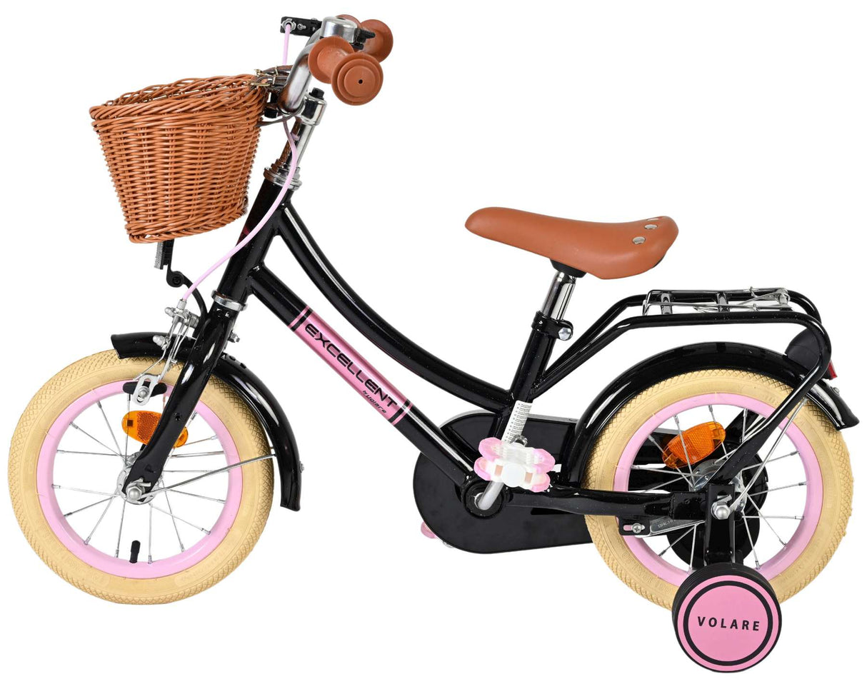 Excellent vélo pour enfants Volare - filles - 12 pouces - noir