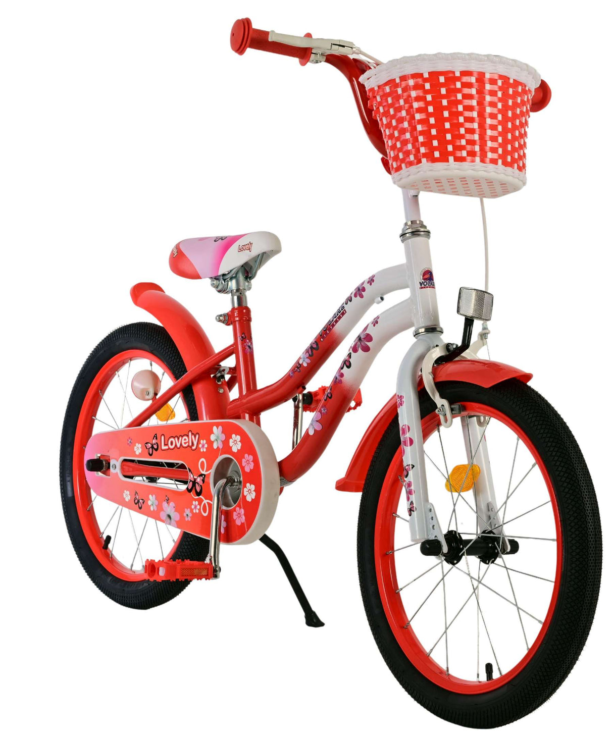 Joli vélo pour enfants Volare - filles - 18 pouces - rouge blanc