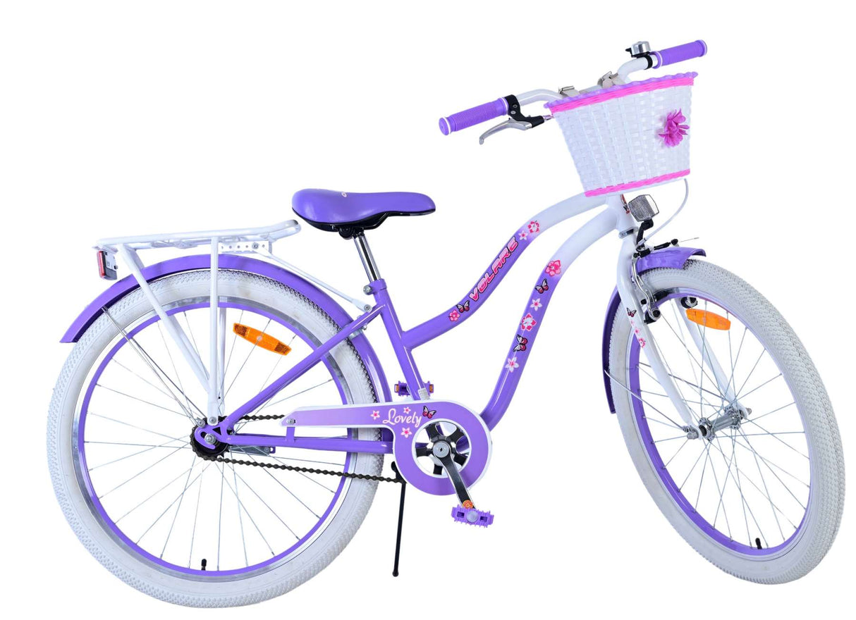Joli vélo pour enfants Volare - filles - 24 pouces - violet