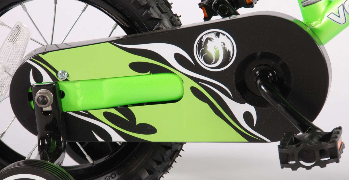 Volare Motorbike Children's Bike - Boys - 12 pouces - vert - 95% assemblé