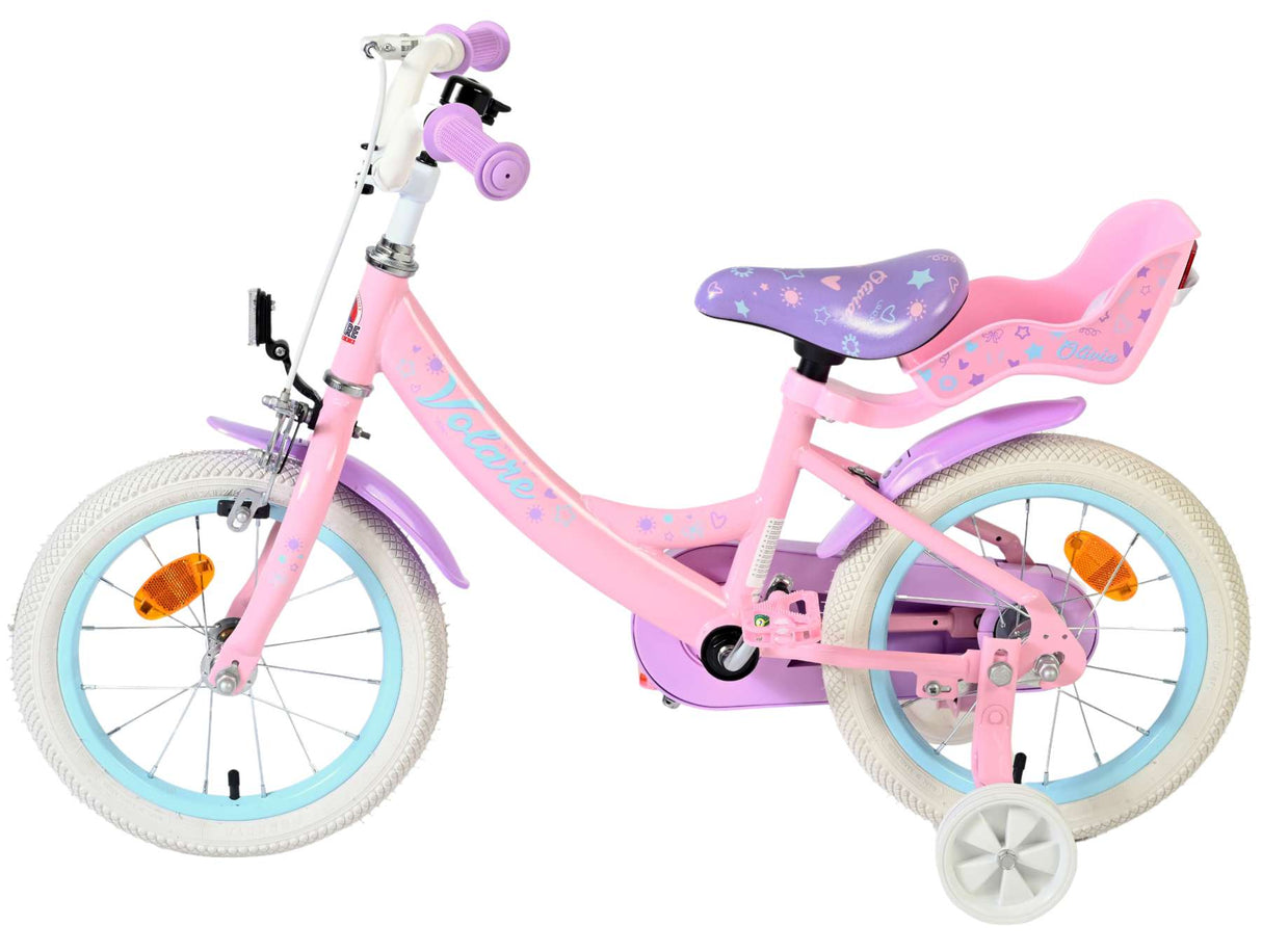 Vélo pour enfants Volare Olivia - filles - 14 pouces - rose