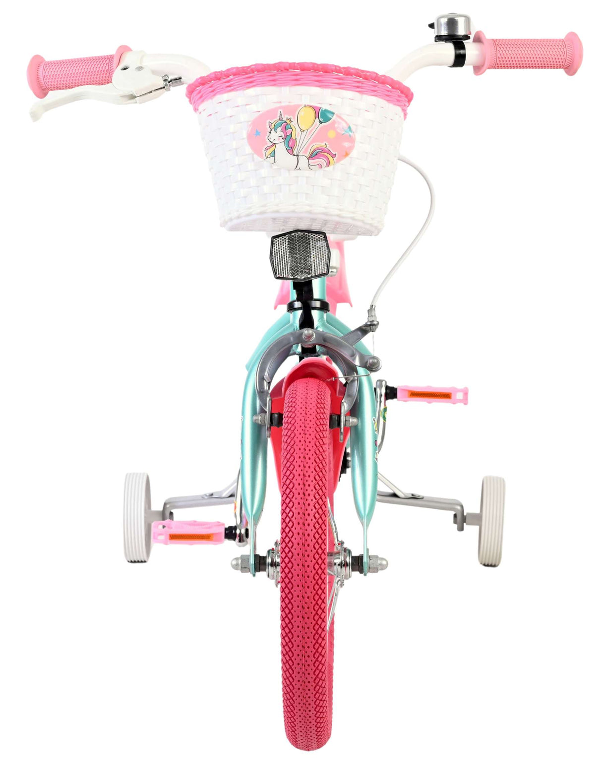 Vélo enfant licorne Volare - filles - 14 pouces - vert