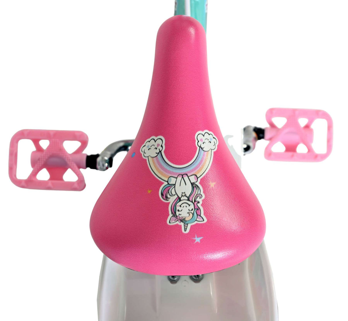 Vélo enfant Volare licorne - filles - 14 pouces - vert - deux freins à main