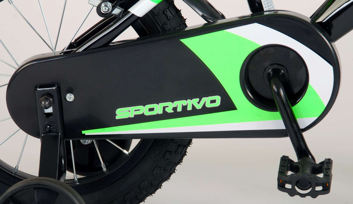 Volare Sportivo Children's Bike Boys 14 pouces Féron Black Black Two Two Hand Brakes 95% Assemblé