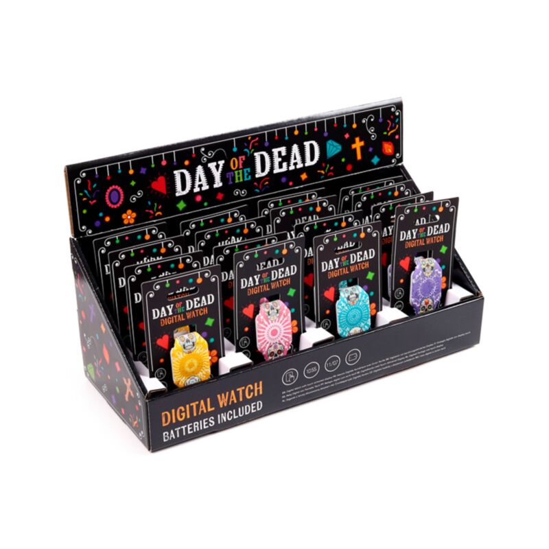 Montre numérique en silicone Dia de los muertos