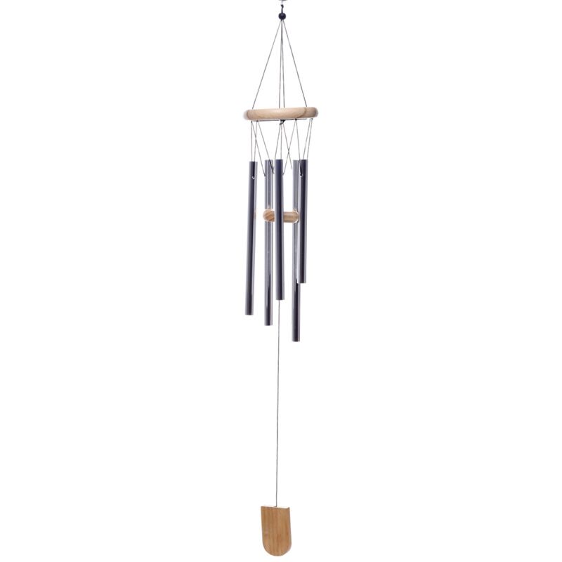 Carillon à vent en bois avec tubes métalliques 58cm