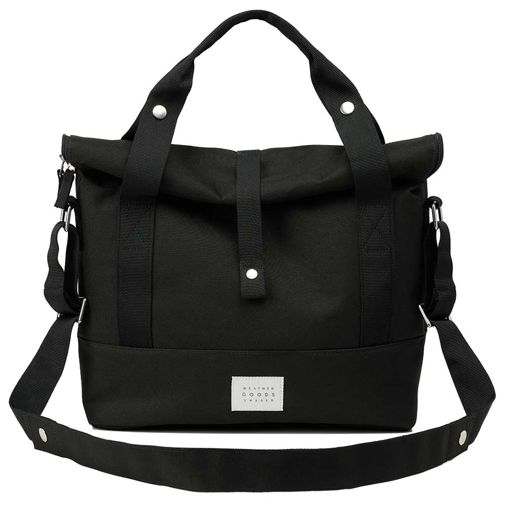 Weathergoods Suède sac à bandoulière sacoche de vélo de ville noir