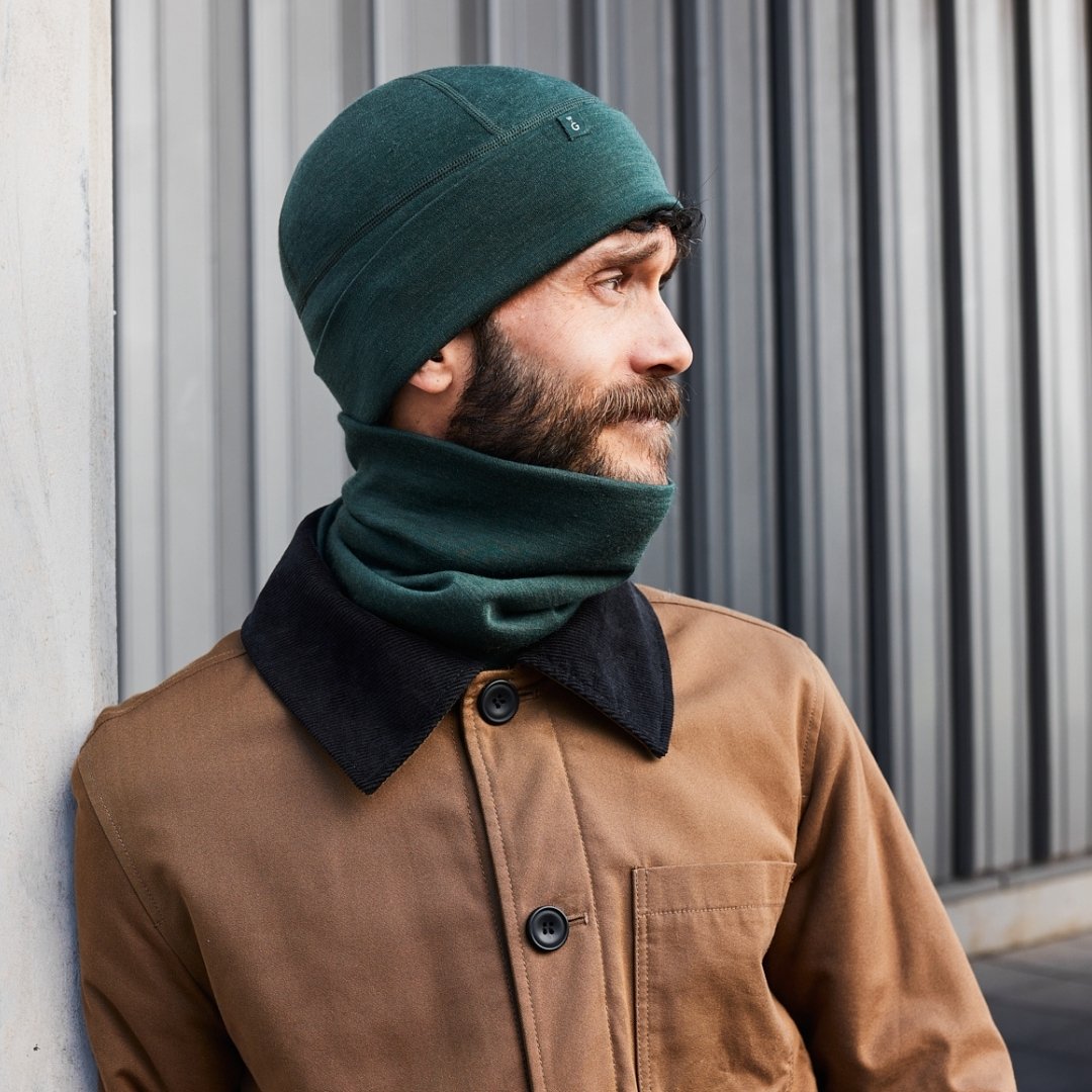 Weathergoods sweden kol mérinos cache-cou vert