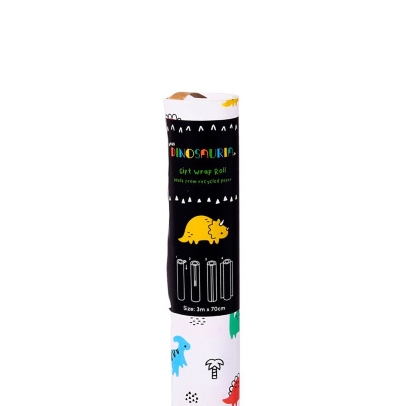 Rouleau de papier cadeau Dinosauria jr 3m