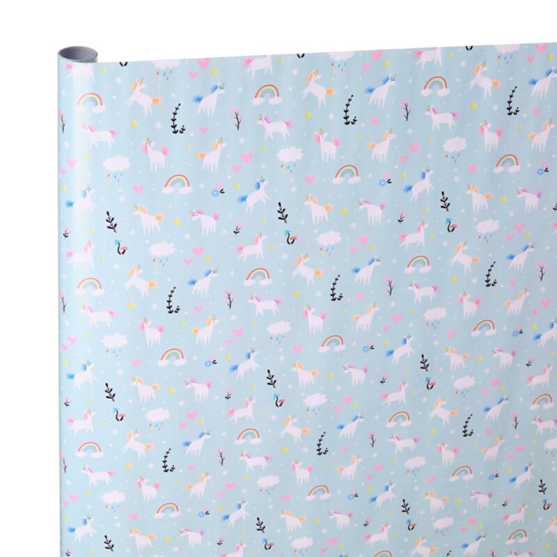 Rouleau de papier cadeau Licorne magique 3 m