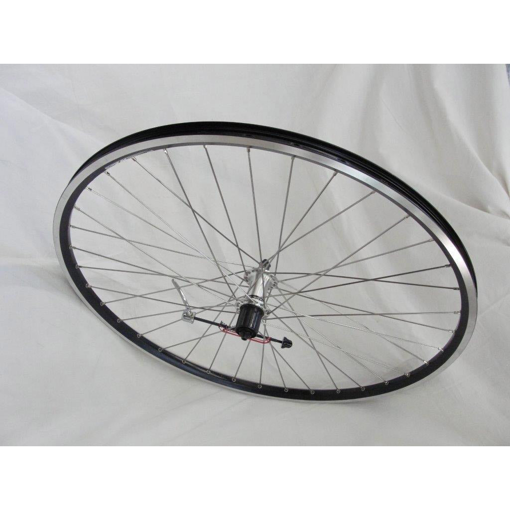 Roue arrière Roland 28 622 cas. 7v qr zac-2000 13 acier inoxydable noir. parlait argent.