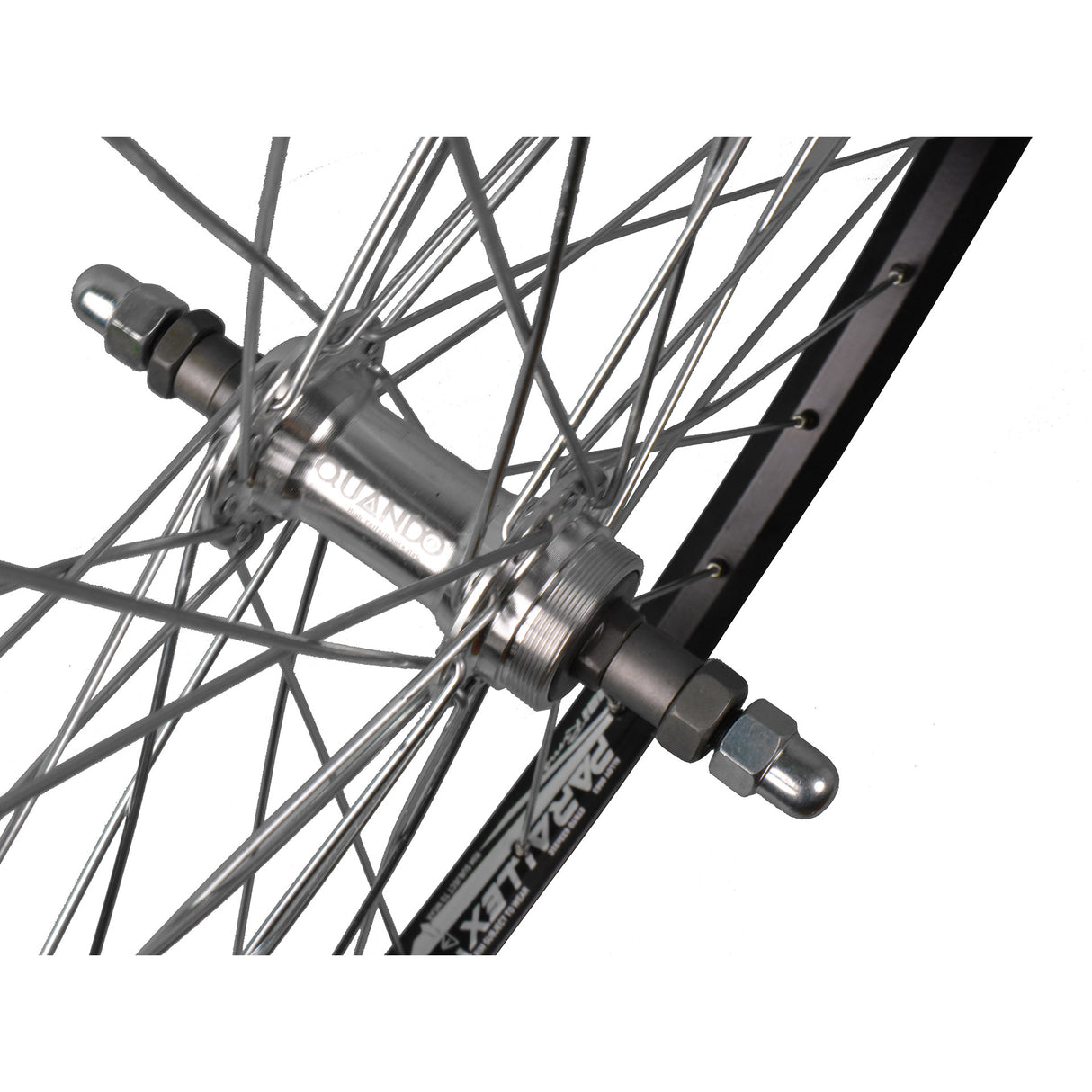 Roue arrière Roland 28-15 8-13 8 pion parallex axe fixe aluminium noir.