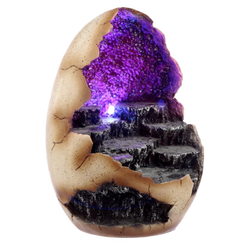 Présentoir de figurines miniatures à LED en forme d'œuf de dragon en cristal