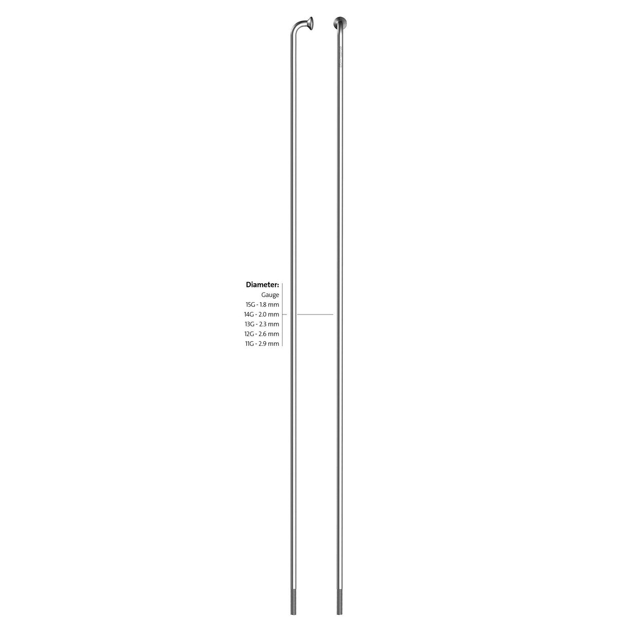 Sapim rayon 14-164 leader inox sans écrou (100pcs)