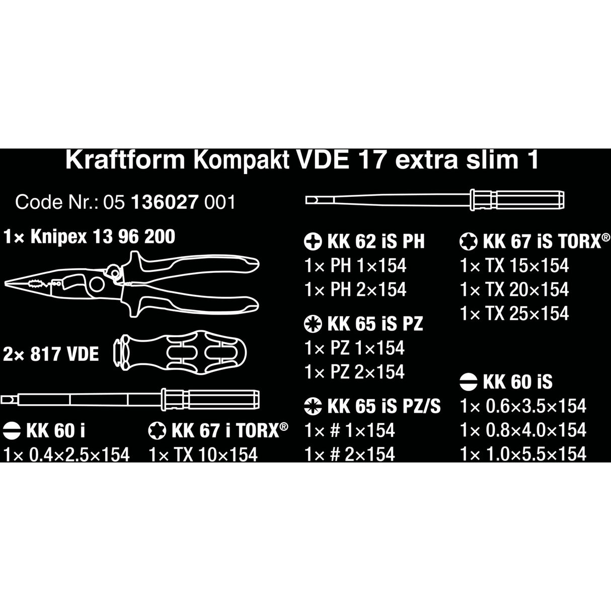 Waa kraftform kompakt vde 17 extra smart 1, 16 pièces