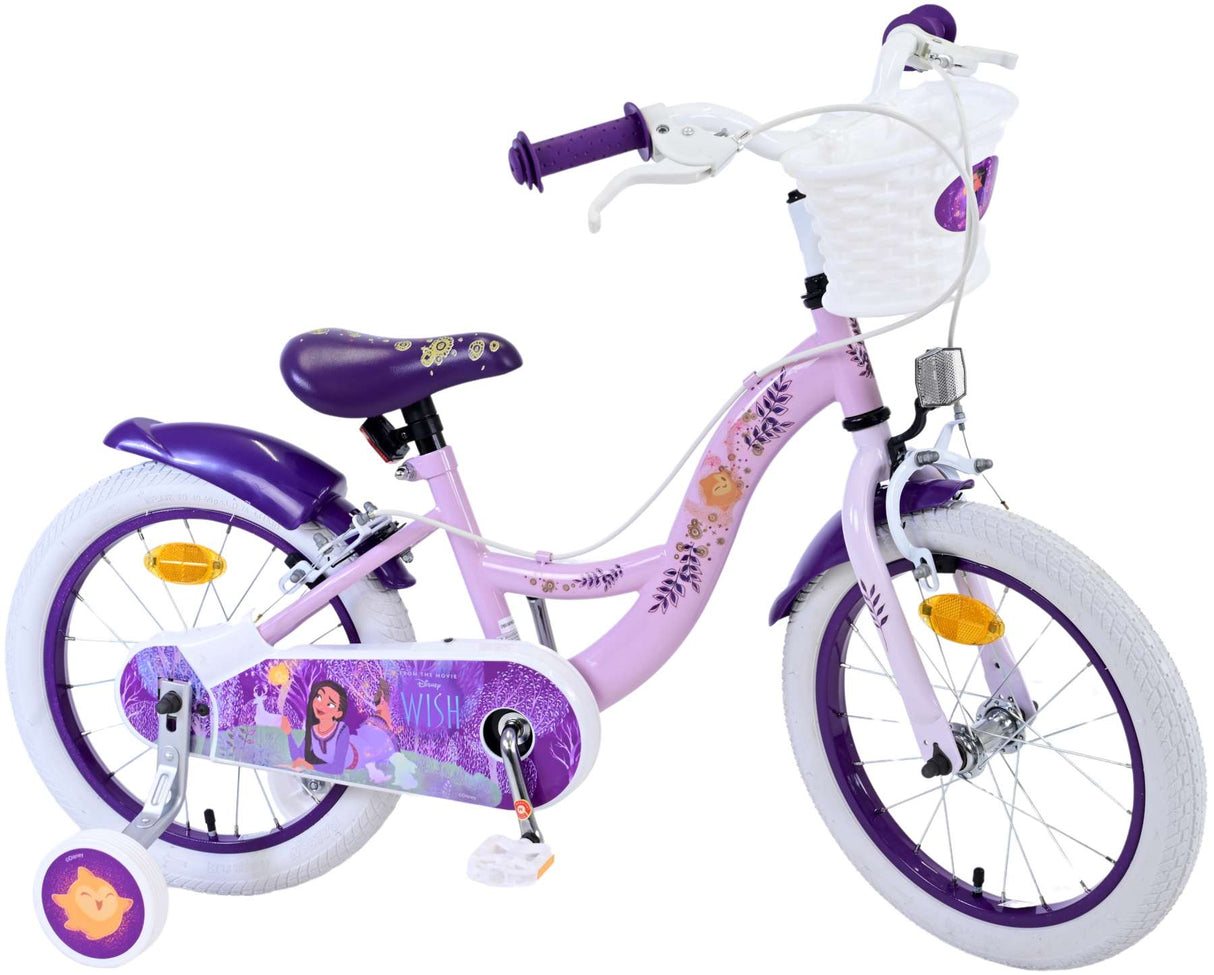 Vélo pour enfants Wunsch Disney Wish - filles - 16 pouces - violet - deux freins à main