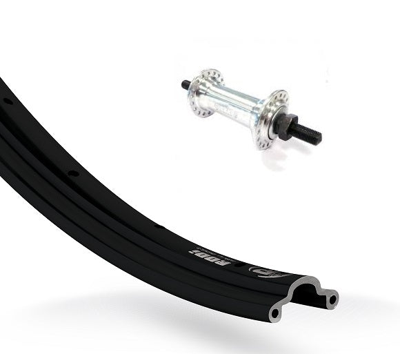 Roue avant Kt 28x1 1 2 aluminium peint noir