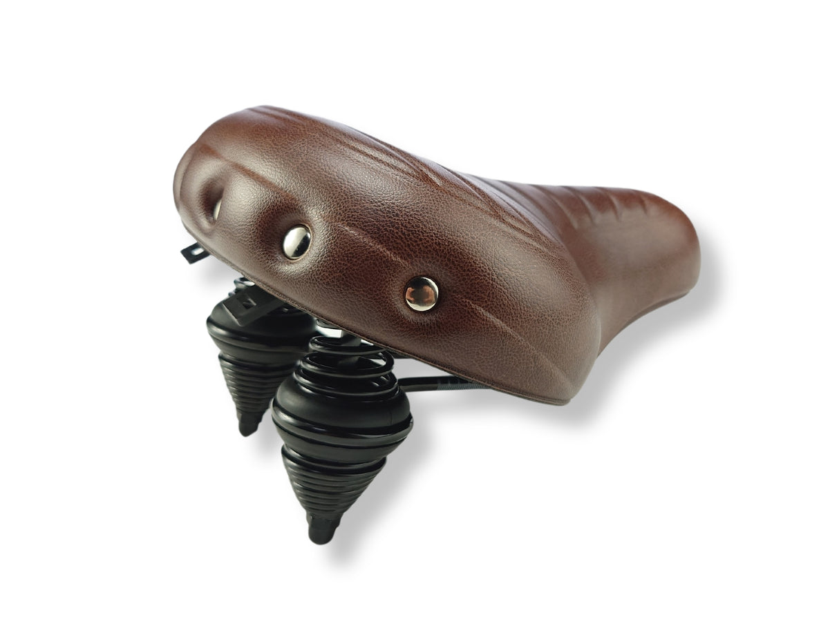 Selle Dr xtrabike marron avec gel et ressort de suspension