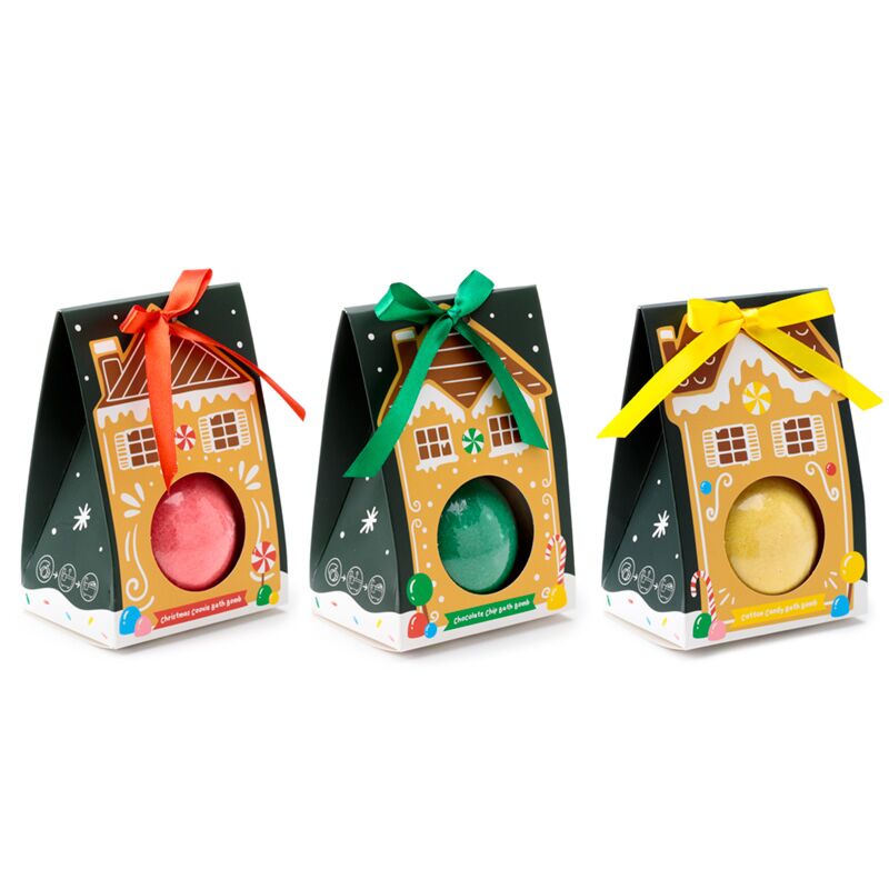 Coffret cadeau bombe de bain - Biscuits au pain d'épices de Noël
