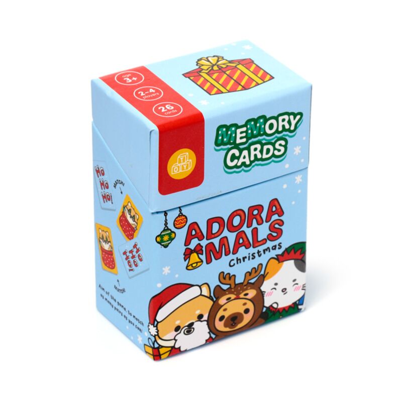 Ensemble de cartes mémoire pour enfants Adoramals de Noël