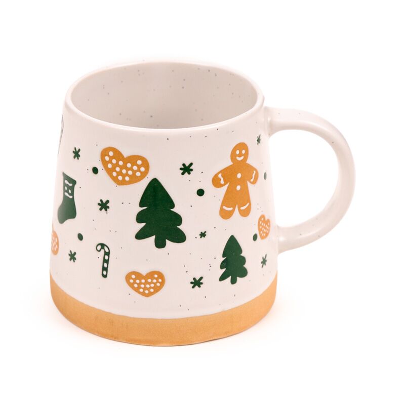 Tasse en grès conique bonhomme de pain d'épice