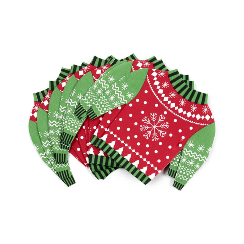 Pack pull de Noël de 12 serviettes de fête en papier 3 épaisseurs