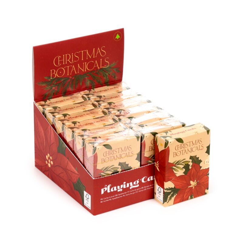 Jeu de cartes à jouer aux plantes de Noël