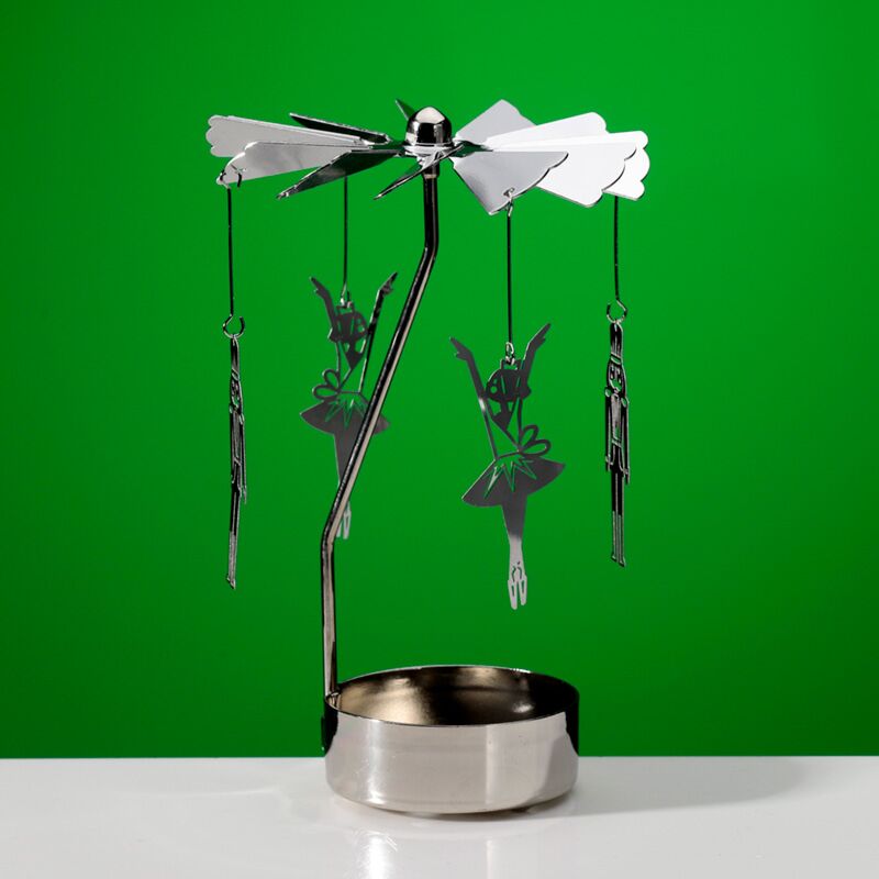 Carrousel porte-bougie rotatif casse-noisette de Noël