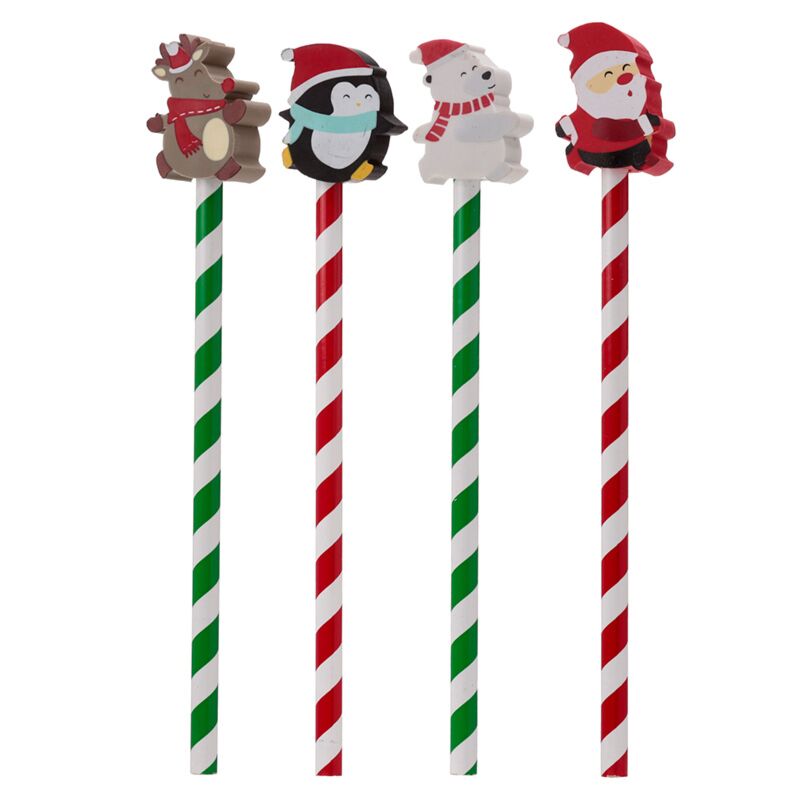 Chiffres de Noël - crayon gomme