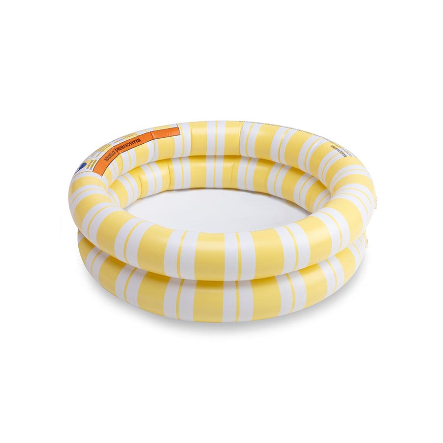 Bonheur rayé | piscine bébé jaune blanc ø 60 cm
