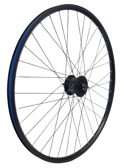 Kgz Roue avant Kgz 28 pouces (622) moyeu dyn+r.brake 6v2.4 avec jante et rayons fixes noir