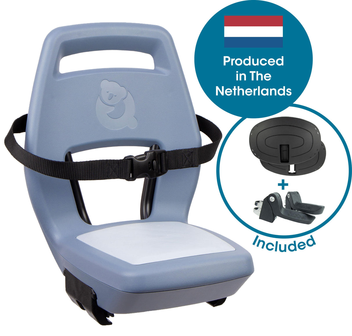 Qibbel siège arrière junior 6+ porte-bagages bleu