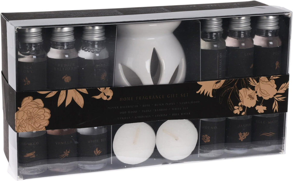 Set de parfums d'intérieur 15 pièces - brûleur aux huiles