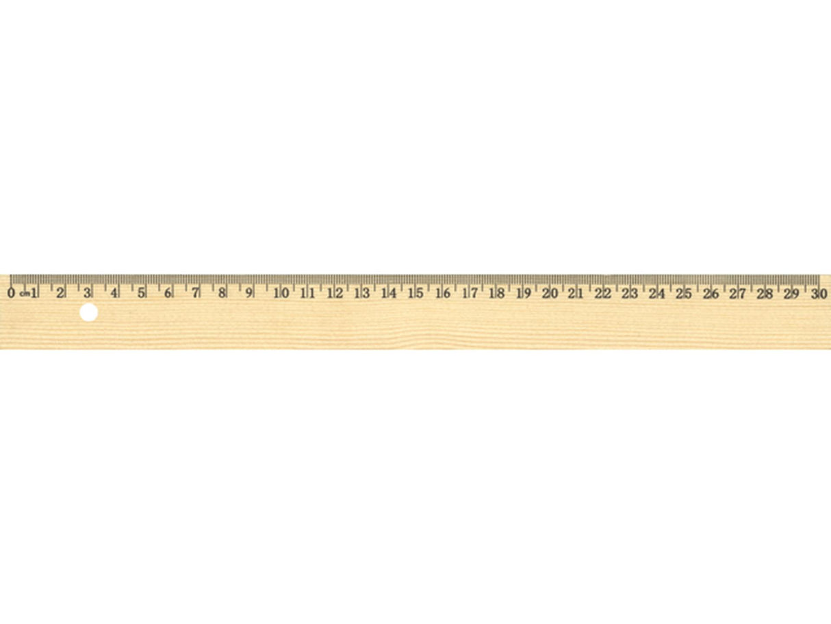 Règle Kangaro 30cm en bois avec incrustation en métal