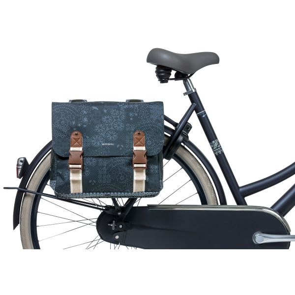 Basil Boheme Double Bicycle Bag - Bleu