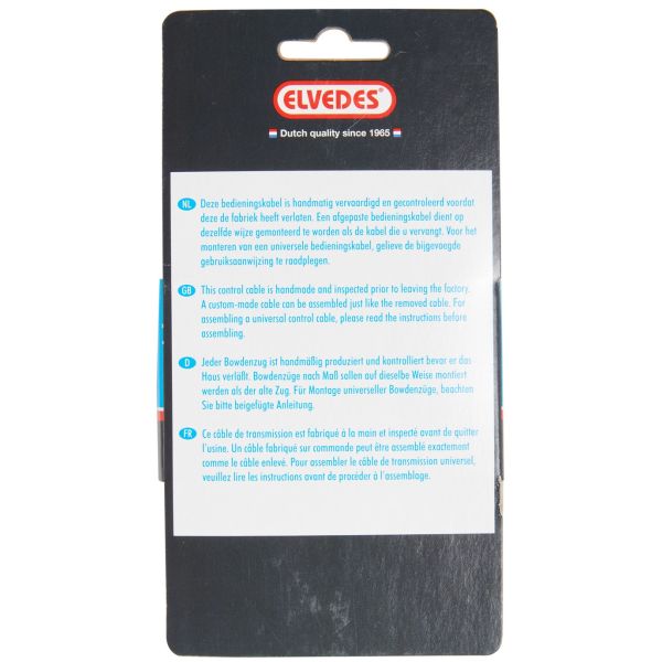 Ensemble de câbles Elvedes Drum Frein 1,70m 2,35 m en acier inoxydable noir