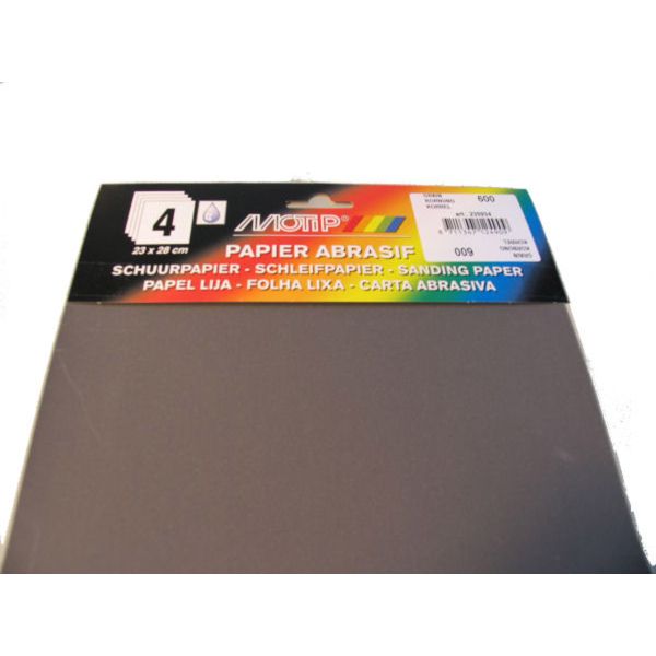 Papier de verre Hpx grain 600 (4 pièces)