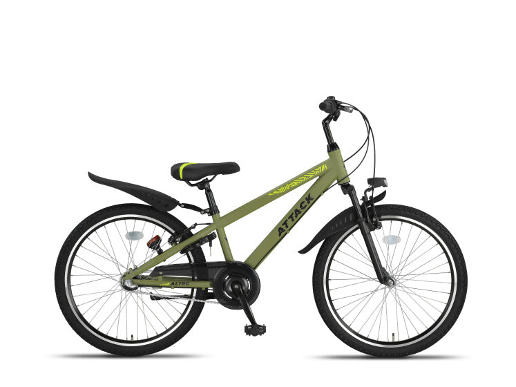 Altec Attack VTT 24 pouces garçons 3sp v-brakes vert armée