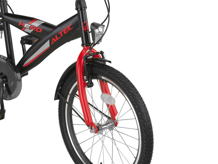 Hero altec 20 pouces garçons V-freins le rouge noir