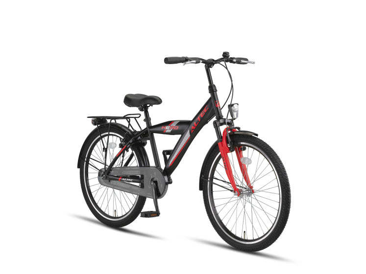 Altec hero 24 pouces garçons v-brakes noir rouge