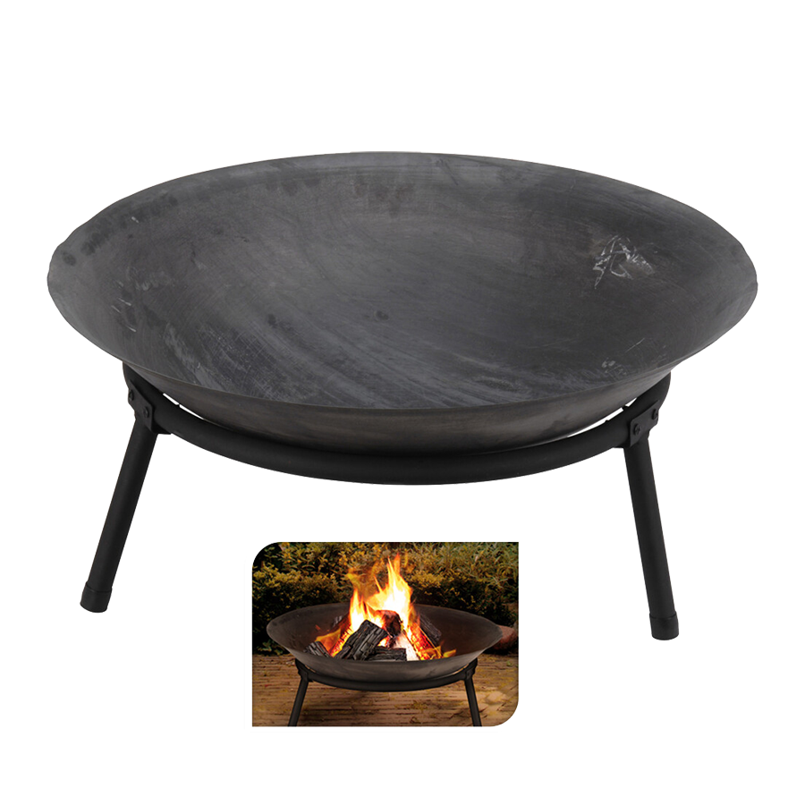 Ambiance Fire Bowl fonte sur standard Ø 50 cm noir