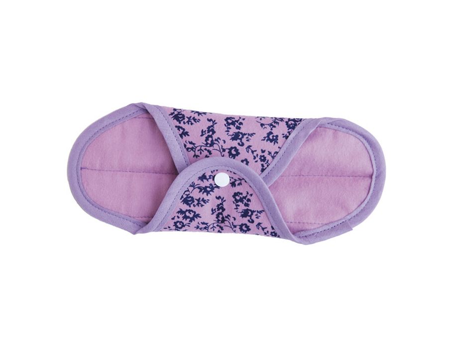 Serviettes hygiéniques lavables Anae - jour - 2 pcs. - des fleurs violettes