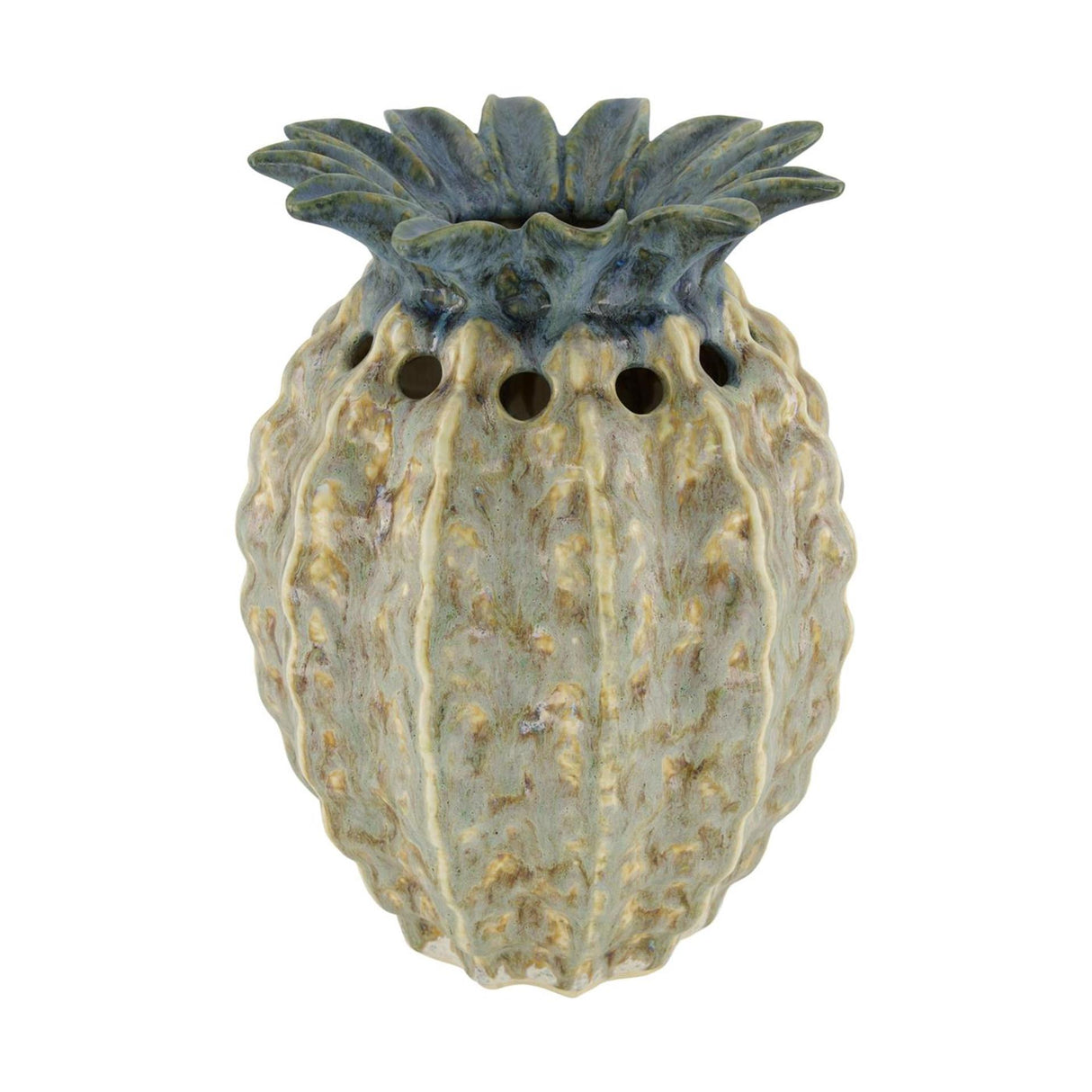 Dijk natural collections vase ananas céramique bleu ø24xh34cm
