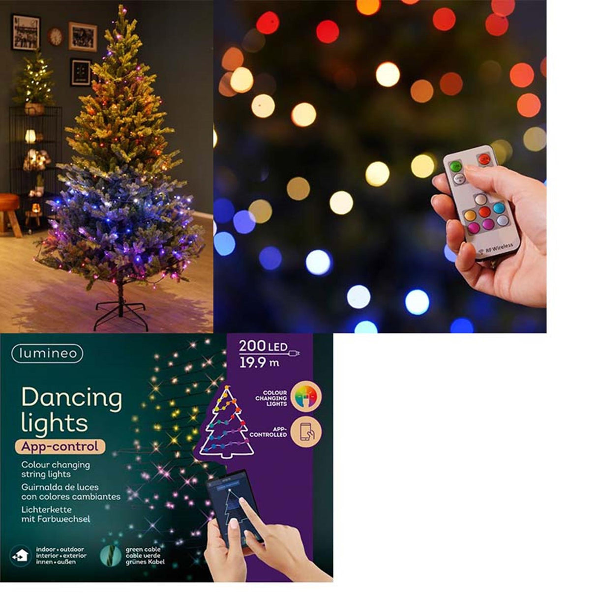 Contrôle par application des lumières de Noël Lumineo 200 LED