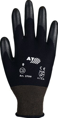 Gant Asatex | taille 7 noir | polyamide m. polyuréthane souple | polyamide m. polyuréthane souple | 12 paires - 3709 7 3709 7