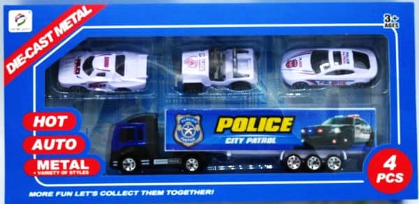 Ensemble de voitures de police jouets Bongers