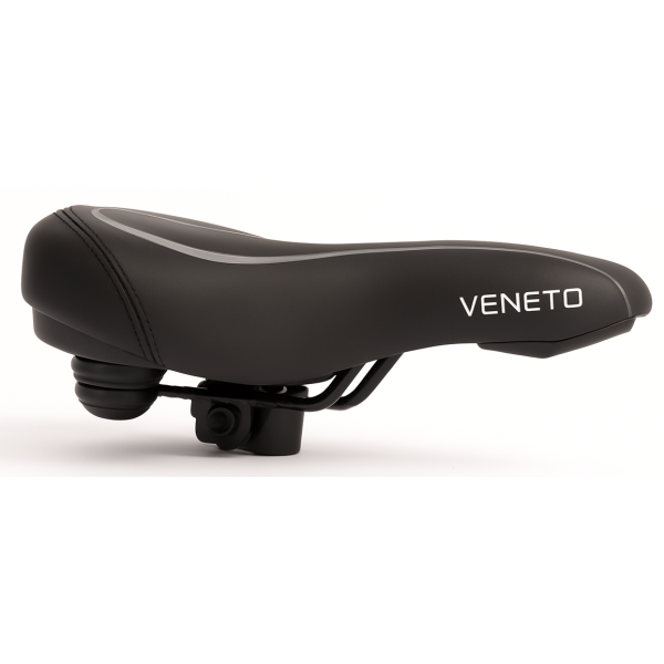 Edge Bicycle Saddle Veneto incl. Support arrière et lumière arrière - noir