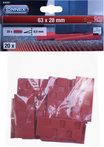 Cales de montage Connex en plastique. 8mm 20 pièces - b34301