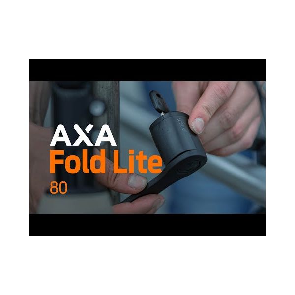 Axa cadenas pliable Fold 80 Lite Pack Duo avec clés identiques - Noir